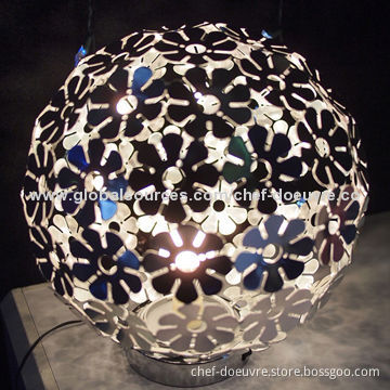 Decorative 30cm Iron Flower Table Light with LED